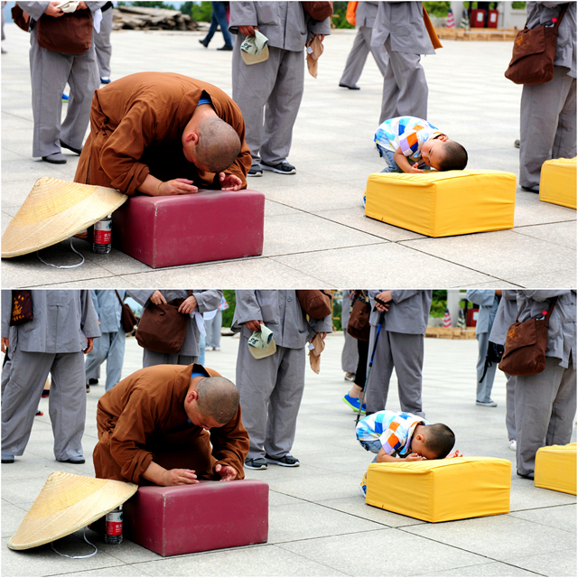 「佛教」灵岩山寺悟戒法师率众朝礼江西东林大佛