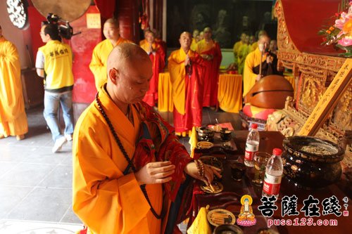 「佛教」上海天光寺举行水陆法会之净坛仪式