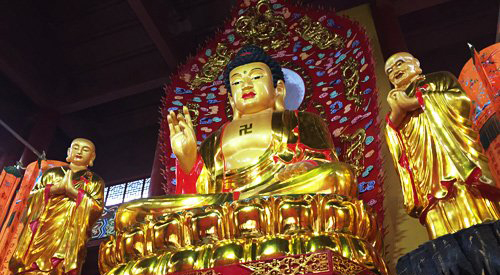 「佛教」湖北新洲普照寺隆重举行大雄宝殿全堂佛像开光庆典法会
