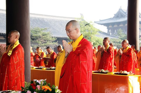 「佛教」学诚法师在山西大同五寺一宫修复重光庆典暨华严寺开光活动上致辞