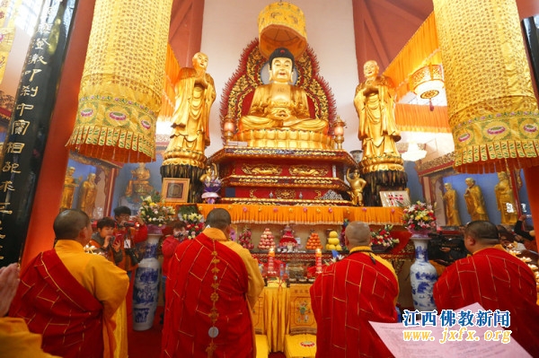 「佛教」江西南昌接引寺隆重举行大雄宝殿佛像开光法会