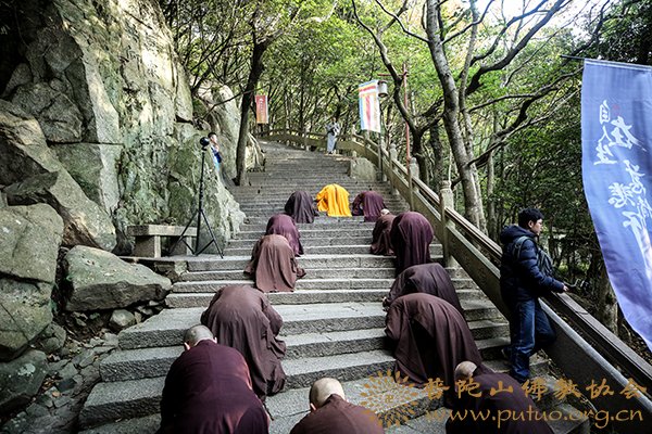 「普陀山」第十五届普陀山南海观音文化节“僧众礼佛顶、万信齐朝拜”法会隆重举行