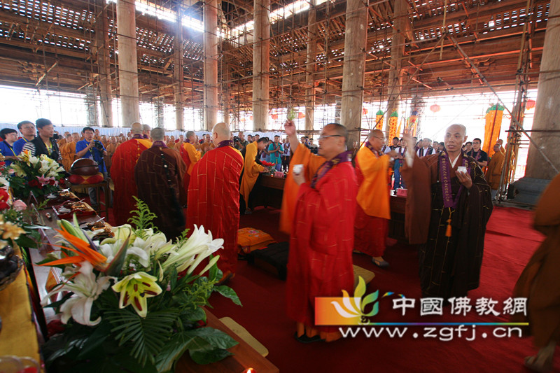 「佛教」河南安阳定国讲寺藏经阁奠基仪式
