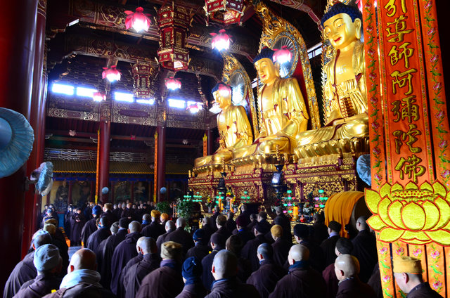 「东林寺」江西九江东林寺2014年冬季佛七开始