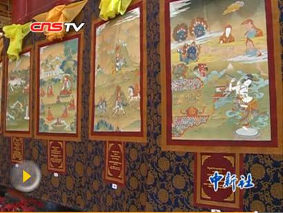 「唐卡」云南香格里拉破吉尼斯世界纪录展出1699幅唐卡