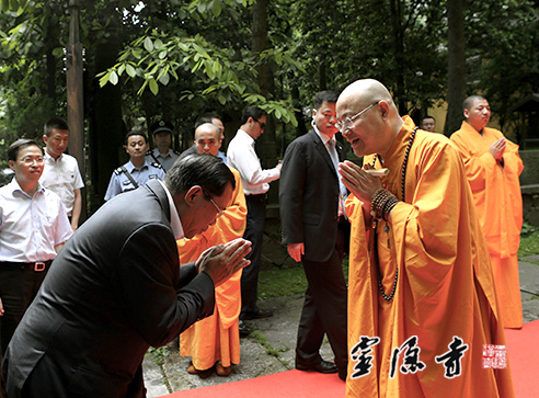 「灵隐寺」浙江灵隐寺方丈光泉法师接待柬埔寨首相