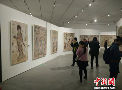 「敦煌壁画」敦煌壁画展武汉举行 高保真技术再现千年神韵