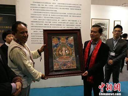 「唐卡」尼泊尔国宝级唐卡大师现身上海艺博会赠送精美画作