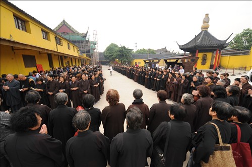 「佛教」从山长老圆寂传供法会在江苏常州天宁禅寺举行