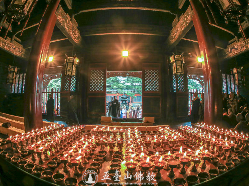 「五台山」山西五台山全山普佛法会分别在显通寺、塔院寺举行