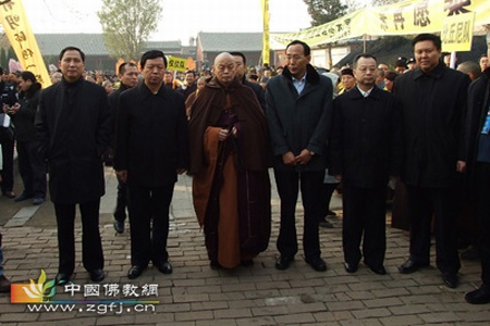「佛教」有明禅师安葬法会在河北正定县临济禅寺举行