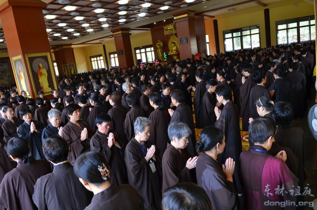 「佛教」江西庐山东林寺8月份一昼夜经行法会圆满结束