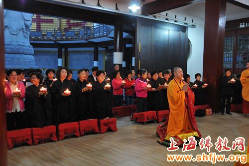 「佛教」上海松隐禅寺举行传灯祈福法会 「佛教」上海松隐禅寺举行传灯祈福法会