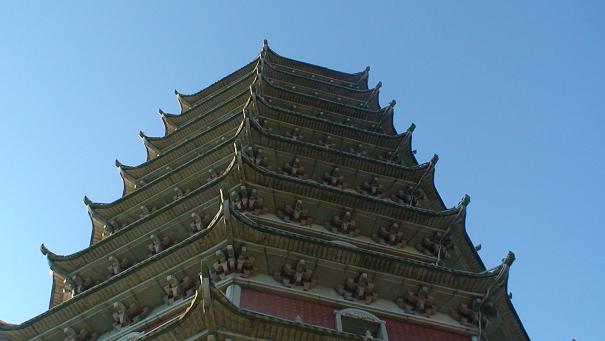 「金山寺」江西抚州大金山寺夏令营营员朝拜万佛塔之旅