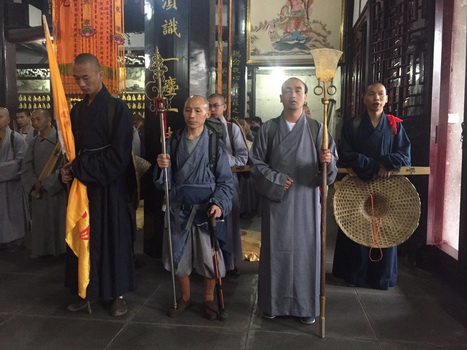 「华岩寺」重庆华岩寺僧众行脚朝圣达摩道场菩提寺今日启程