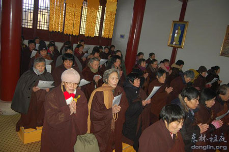 「佛教」东林寺2010年冬季49天闭关念佛圆满结束