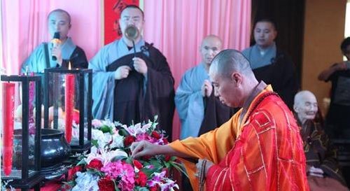 「佛教」江苏泰州海陵区古福庵心权老师太百岁寿辰活动举行