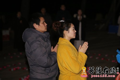 「法华寺」湖南湘阴县佛协丁酉元宵节供灯放生祈福活动于法华寺举行