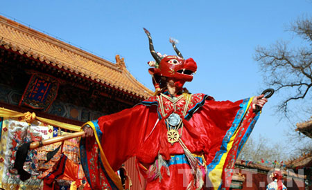 「雍和宫」北京雍和宫举行“打鬼”仪式 祈求新年吉祥