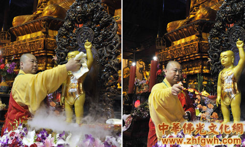 「佛教」上海玉佛禅寺隆重举行佛诞节浴佛法会 觉醒法师主法