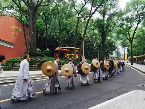 「华岩寺」重庆华岩寺僧众行脚朝圣达摩道场菩提寺今日启程