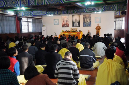 「佛教」重庆华岩寺举办第二届准提禅修共修法会
