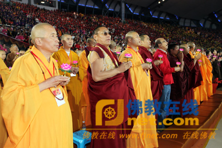 「佛教」2010年大众普佛供灯祈福大典在深圳华侨城举行