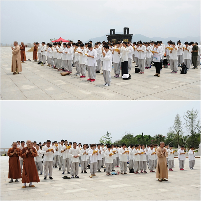 「东林大佛」湖北黄梅老祖寺缁白二众朝礼东林大佛
