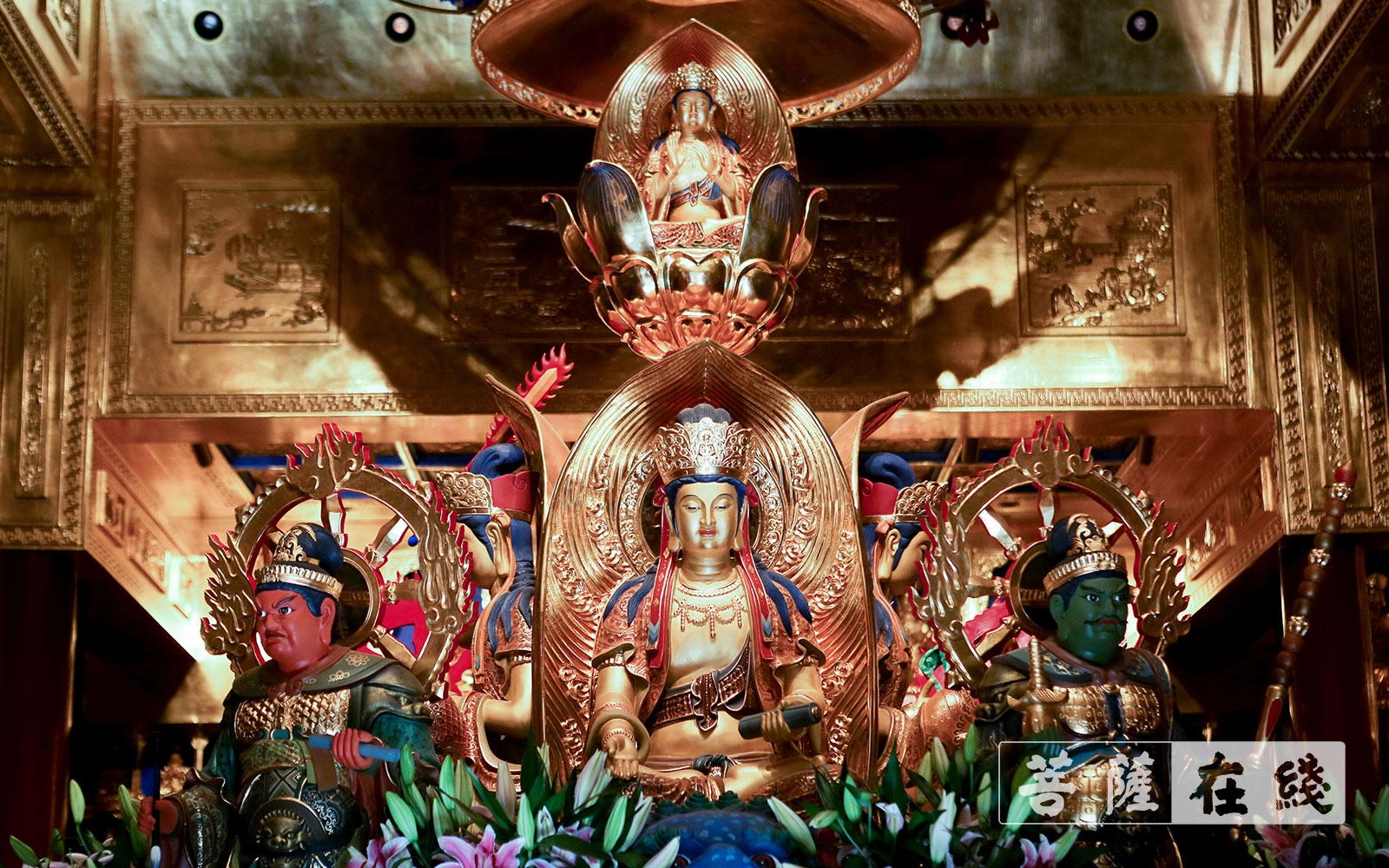 「文殊菩萨」文殊菩萨圣诞 绍兴龙华寺举行五方文殊殿全堂佛像开光法会 「文殊菩萨」文殊菩萨圣诞 绍兴龙华寺举行五方文殊殿全堂佛像开光法会
