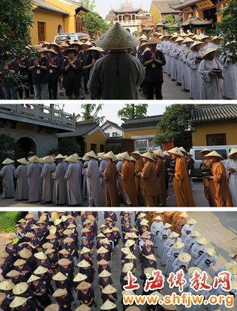「佛教」上海西林禅寺举行百僧托钵乞化、上堂大斋活动