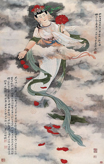 「张大千」张大千佛画天女原型为朝鲜恋人