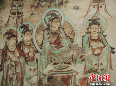 「敦煌壁画」敦煌壁画展武汉举行 高保真技术再现千年神韵
