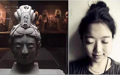 「壁画」90后美女大学生不买口红不买包 寺庙里修两年壁画