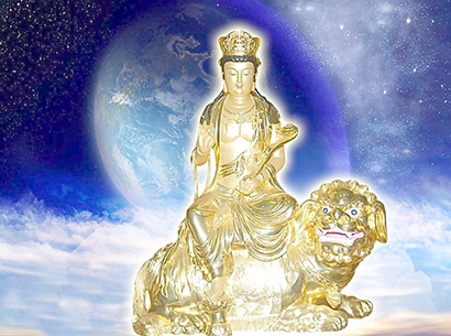 「文殊菩萨」文殊菩萨化身贫女，布施秀发点化众人