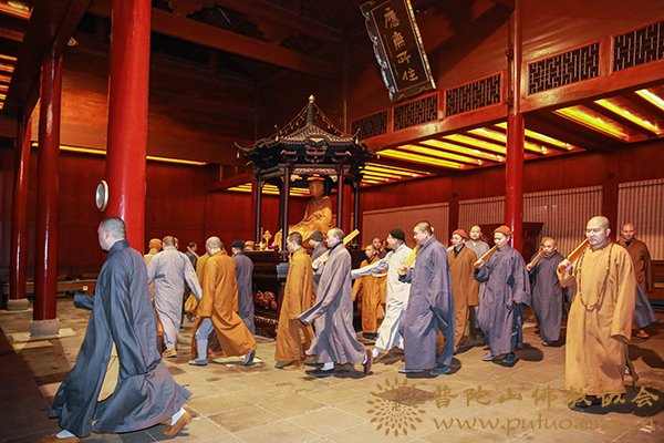 「普陀山」普陀山法雨禅寺举行丁酉年冬季禅七法会