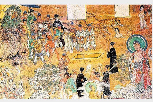 「佛教」五台山佛光寺东大殿唐代壁画 佛教文化艺术欣赏