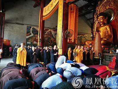 「大佛寺」广东广州大佛寺启建普佛祈福法会 举行阿育王柱供奉仪式