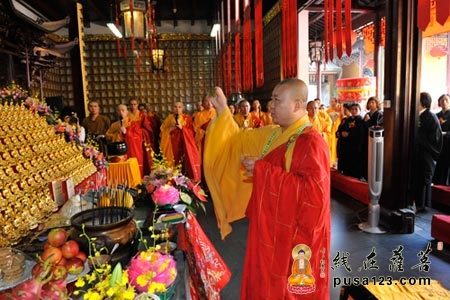 「佛教」上海玉佛寺隆重举行观世音菩萨圣像开光仪式