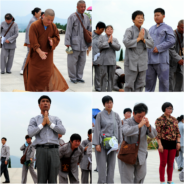 「佛教」灵岩山寺悟戒法师率众朝礼江西东林大佛