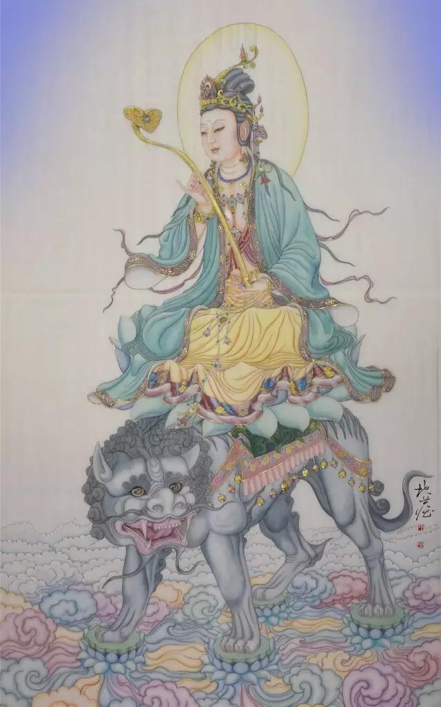 「文殊菩萨」“万盏明灯供文殊、祈愿高考增吉祥”文殊菩萨供灯法会通启