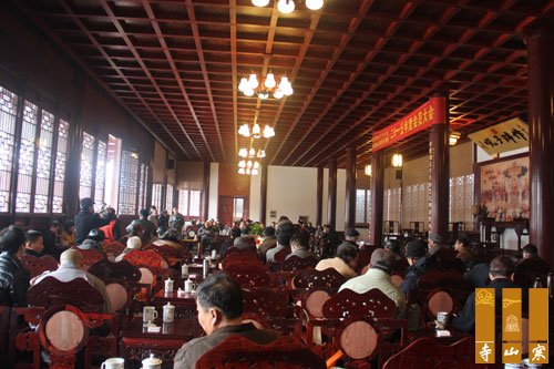 「寒山寺」江苏苏州寒山寺书画院在观音寺召开年度总结大会暨迎春书画展