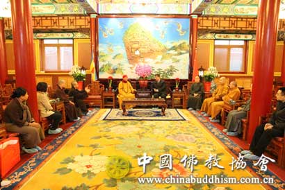 「中国佛教协会」台湾灵鹫山开山宗长心道法师一行拜访中佛协
