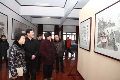 「佛教」江苏镇江金山江天禅寺举行慈舟长老圆寂十周年画展