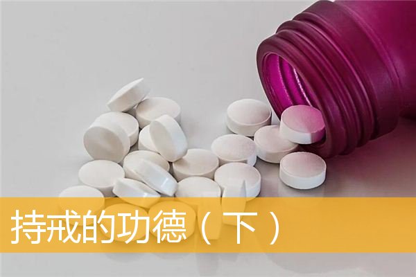 「文化」持戒的功德（下）