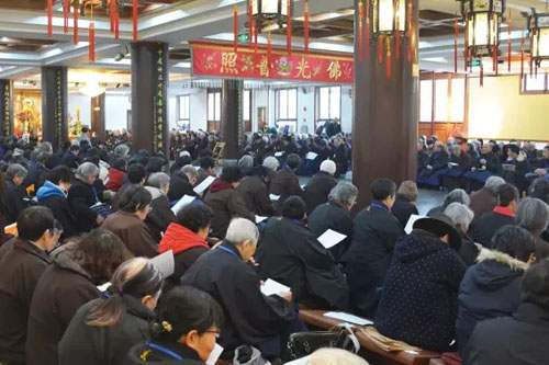 「佛教」上海佛教居士林举行2016年第一堂精进净七法会