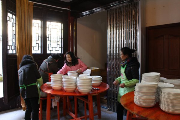 「雁荡山」浙江雁荡山能仁寺举行2014年新年团圆饭活动
