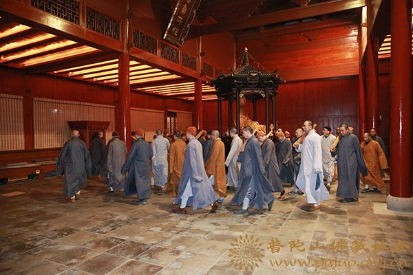 「普陀山」普陀山法雨禅寺举行丁酉年冬季禅七法会