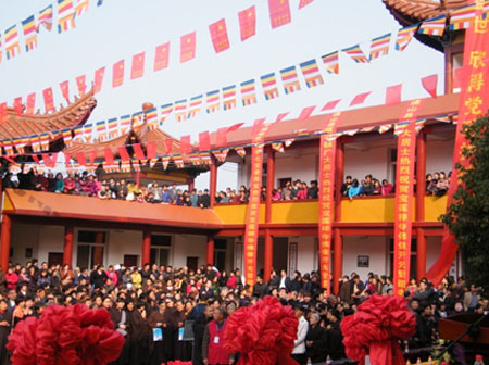 「佛教」湖北阳新宝莲禅寺举办寺院周年庆典暨佛像开光法会