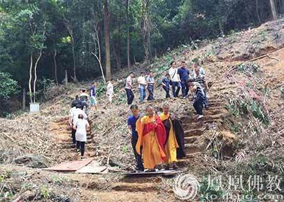 「佛教」广州白云山能仁古寺扩建工程破土动工