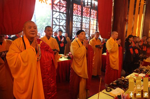 「寒山寺」江苏苏州寒山寺文殊普贤菩萨圣像开光法会
